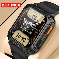 2.01 Inch Outdoor Military Smart Watch Men Bluetooth Call Smartwatch Man GPS Sport Waterproof Ftiness tracker Watch Android IOS