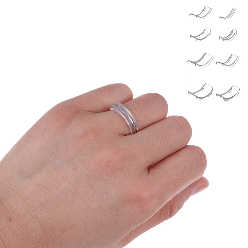 Ajusteur de taille de bague transparent invisible, Ajusteur de taille de bague, Ajusteur de bague, Convient à toutes les matiques, Outils réglables, Ajusteur de bague, Ajustement de bague, Ajusteur de taille de bague, 8 pièces