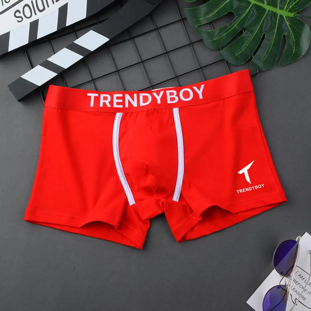 Chic Men Boxers Breathable Slim Fit Color Matching Men Panties  No Constraint Men Summer Boxers Male Inner Wear Clothes