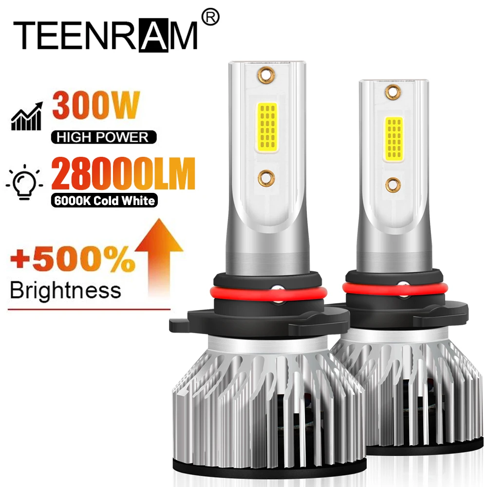 28000LM H7 LED Canbus Car Headlight Bulbs 300W H1 H4 H11 HB3 9005 HB4 9006 9004 9007 CSP Chips Auto Headlamps 12V 6000K White