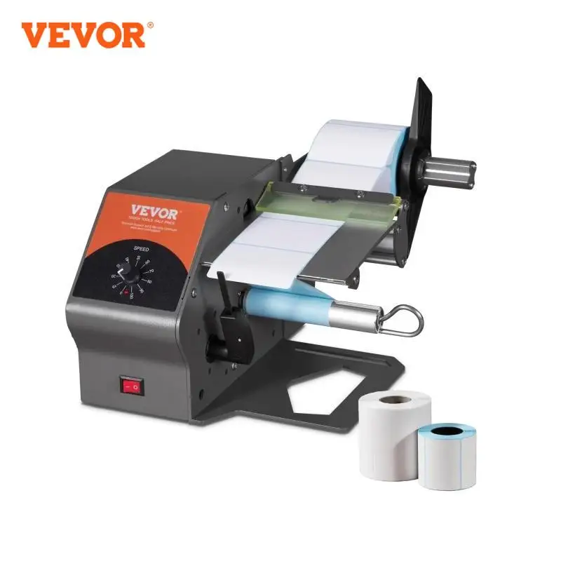 VEVOR Automatic Label Dispenser Speed Adjustable Label Stripper Separating Applicator for Transparent Opaque 5-115mm Labels