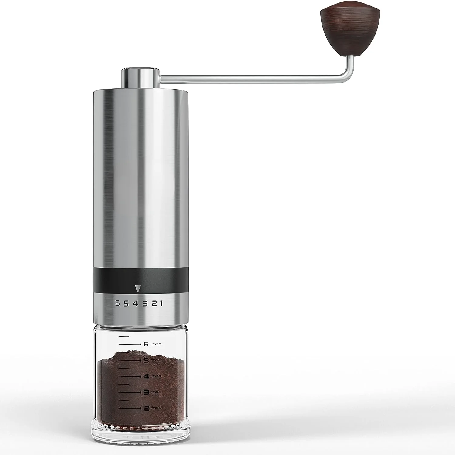 

Dragon Tooth Stainless Steel Manual Coffee Grinder - Adjustable Conical Burr for Drip Coffee, Espresso & French Press!