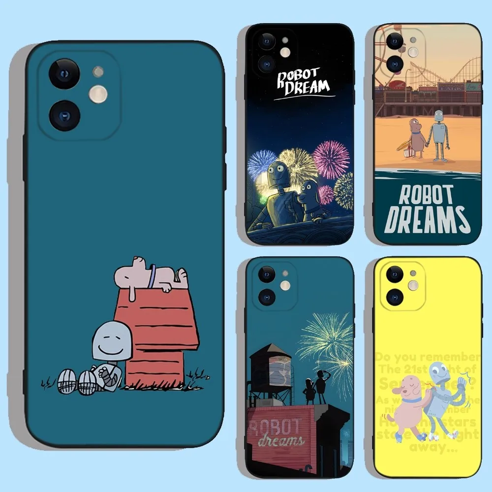 

Cartoon R-RobotS D-DreamsS Phone Case For iPhone 16,15,14,13,12,11,XS,XR,X,8,7,Pro,Max,Plus,mini Silicone Black Cover