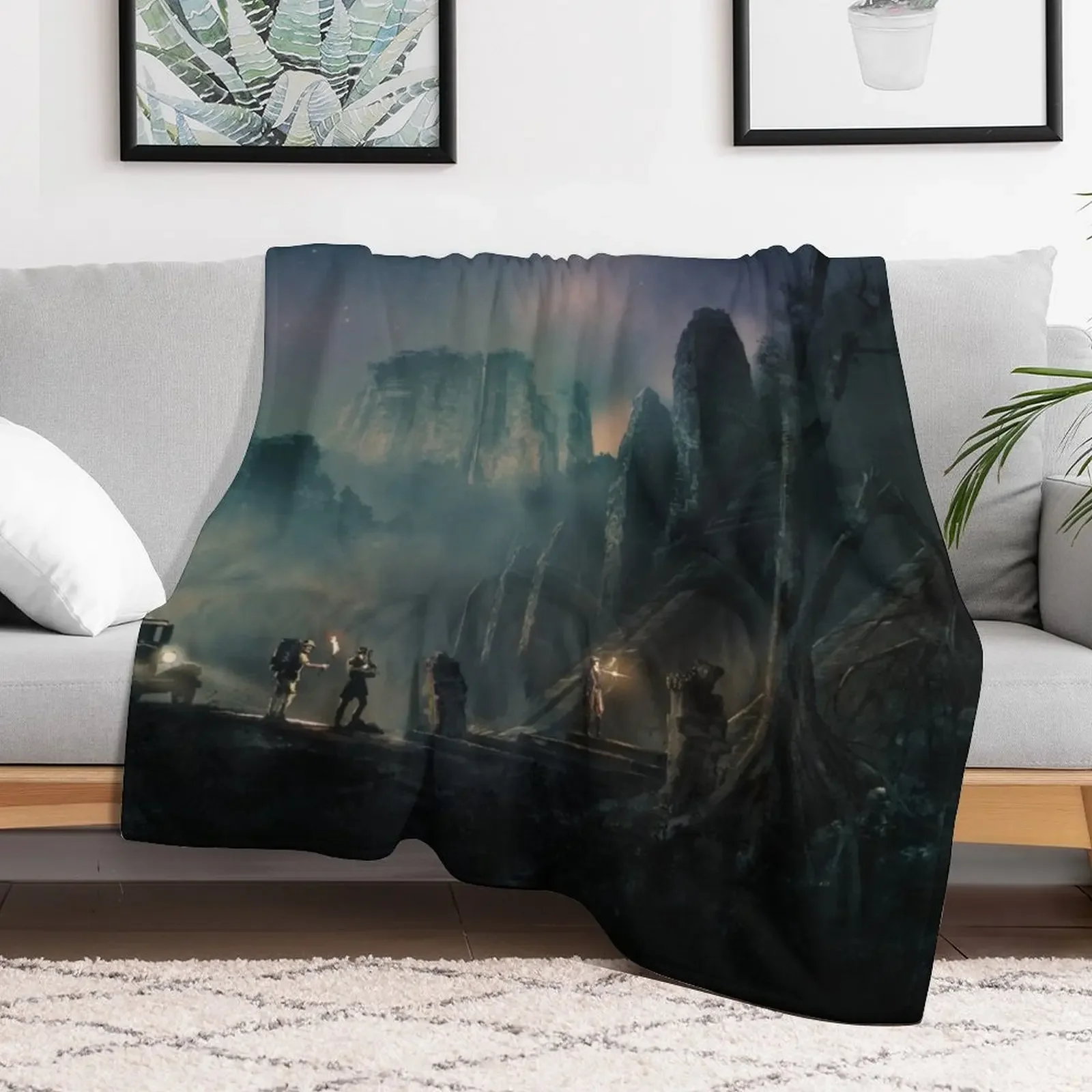 Call of Cthulhu Keeper Screen Image Right (2/2) Throw Blanket Ultra Plush Cozy Blanket for Napping Sleeping