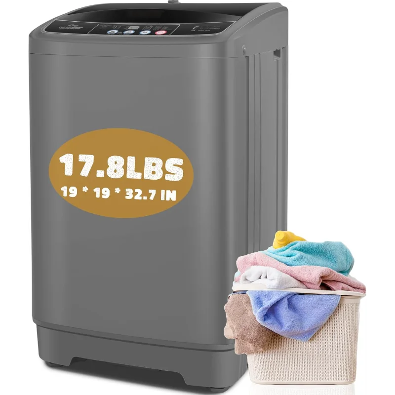 Lavadora portátil Nictemaw, lavadora portátil de 17,8 libras, combinación de lavadora y secadora compacta de 2,4 pies cúbicos
