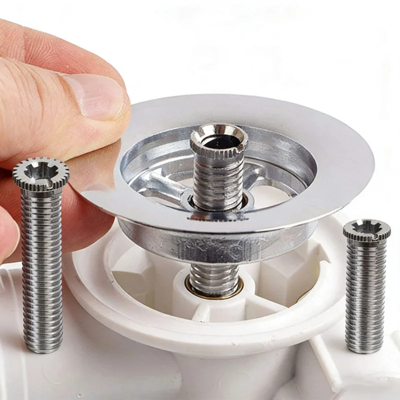 

L9BE Sink Strainer Screw Stainless Steel Strainer Threaded Screw Connector Sink Bolt Screw for Wash Basin Strainer Plug