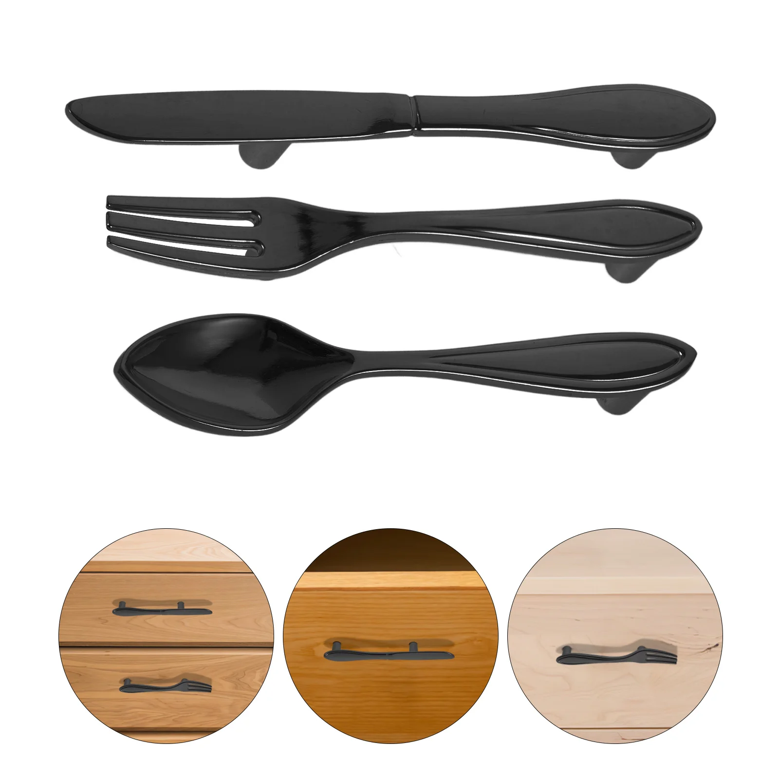 

3Pcs Durable Metal Drawer Handles Tableware Style Cabinet Pulls for Kitchen Doors Wardrobe Furniture Cabinet Foot Pull Opener