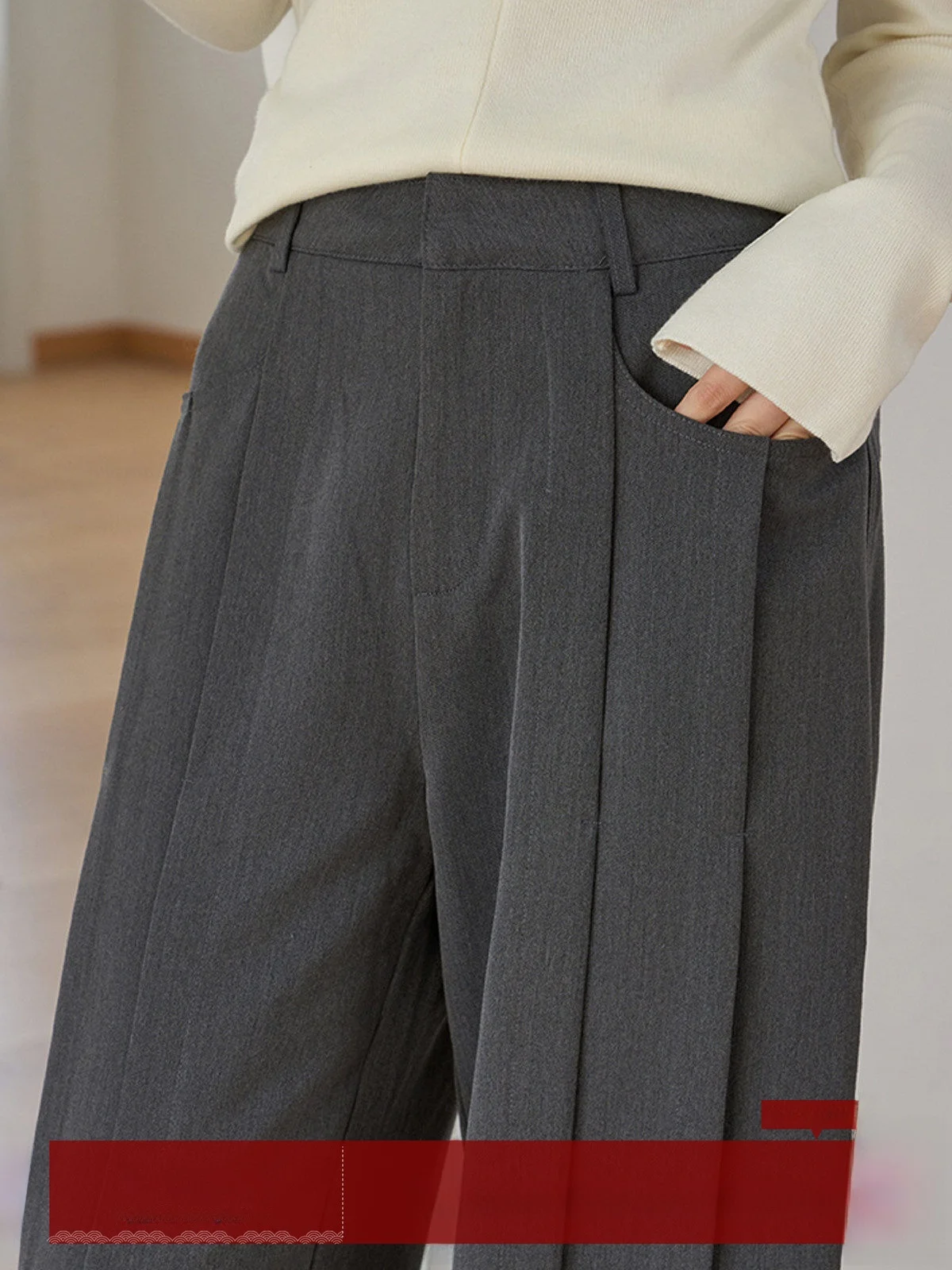 

Женские повседневные брюки MoZao с высокой талией, прямые, широкие, свободного кроя, весна 2026, новые, утягивающие, для похудения