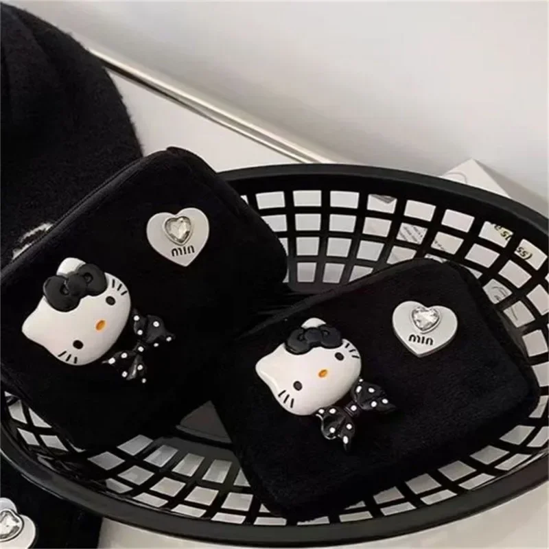 Sanrio Hello Kitty Plush Coin Purse Cute Cartoon Fashion Portable Coin Pouch Backpack Pendant Card Holder Girl&Child Gifts