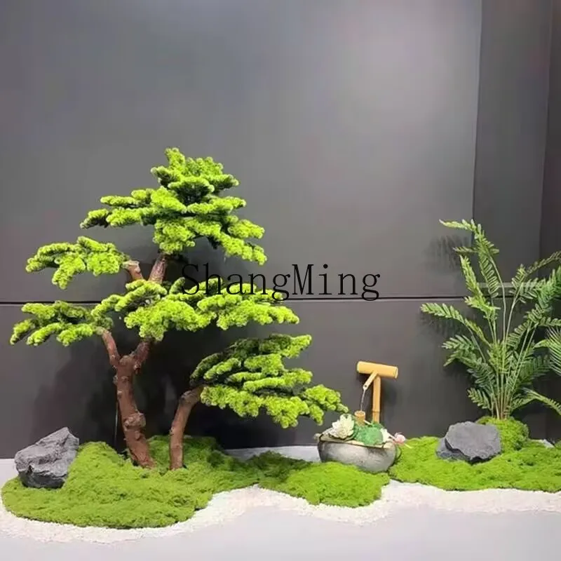 ZYY Simulation Welcome Pine New Chinese Luo Hansong Ornament Entrance Landscape Decoration Indoor and Outdoor Bionic Landscaping