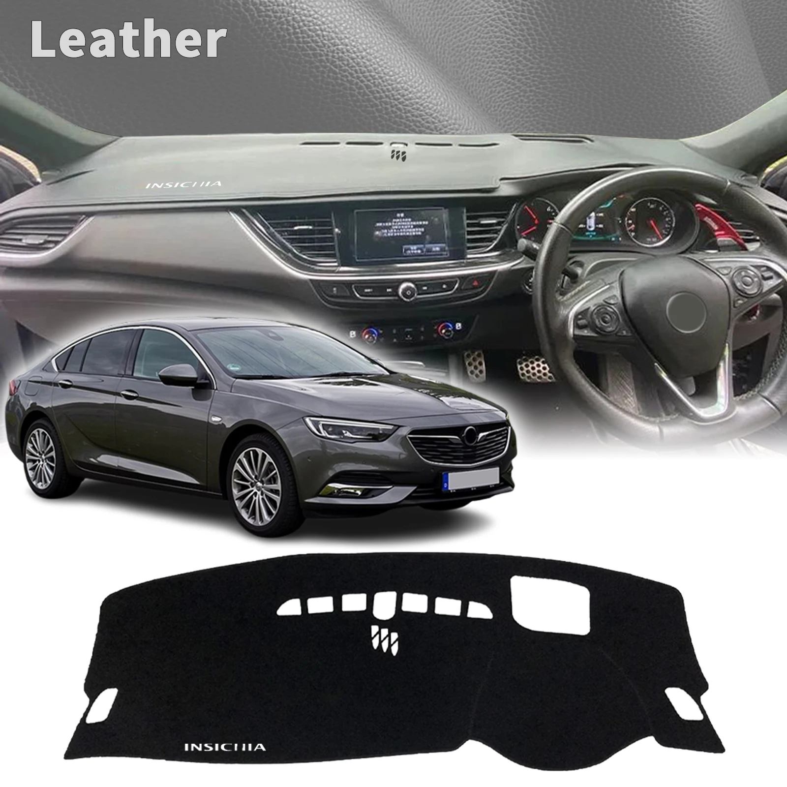 

fit for Opel Insignia B 2017 2018 2019 white logo Dashmat Dashboard Cover Pad DashMat Sunshade Protective Carpet Car Accessories