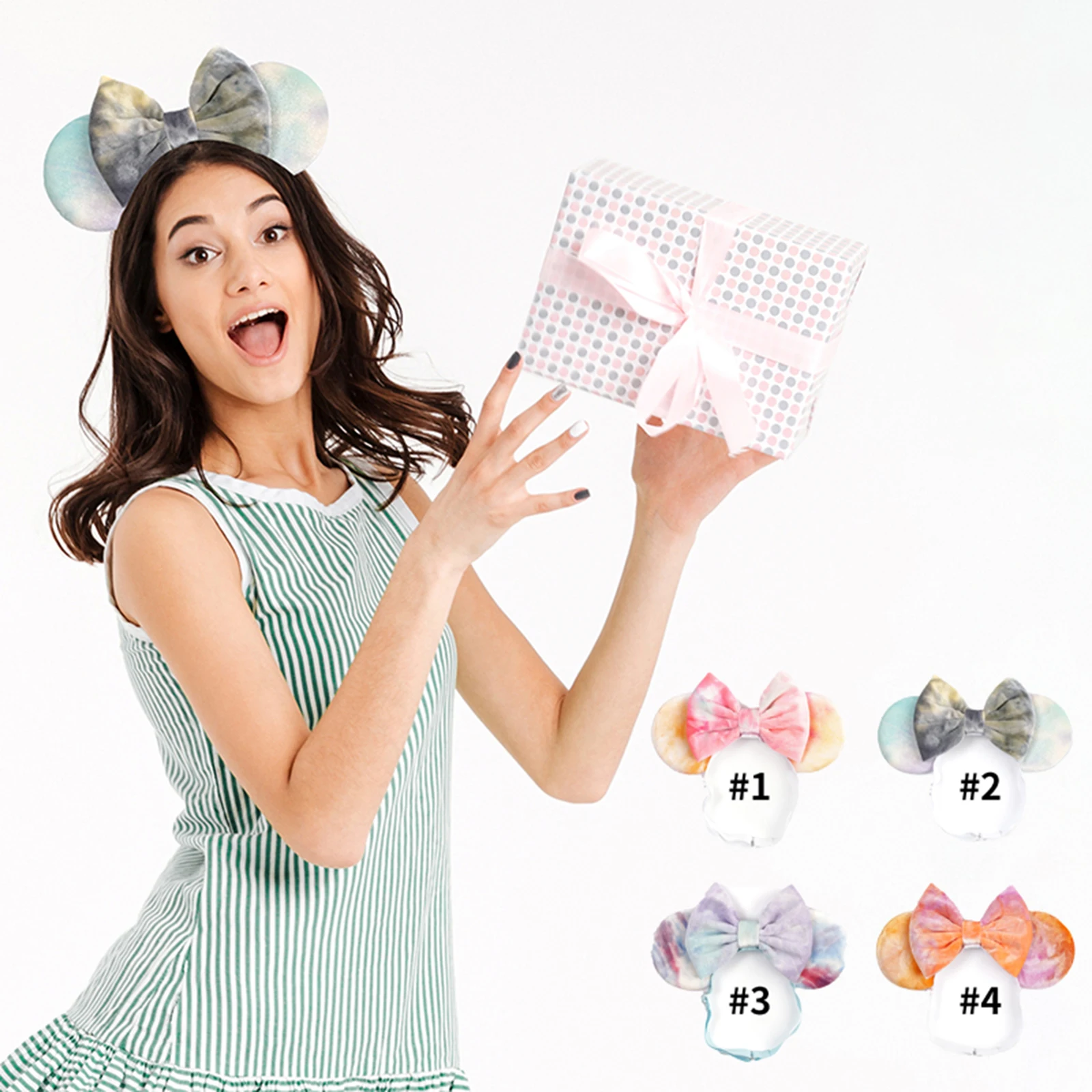 

1 шт., повязка для волос принцессы Диснея с Минни Маус, модная Y2K, градиентный бант, праздничный фестиваль для женщин и девочек, идеальный подарок, элегантный аксессуар для волос