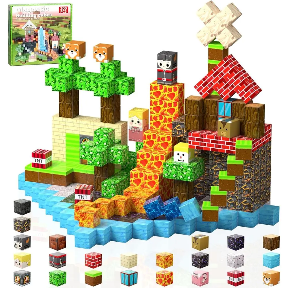 

Набор 3D-строительных блоков из 200 предметов, развивающие игрушки STEM, разноцветные сенсорные кубики