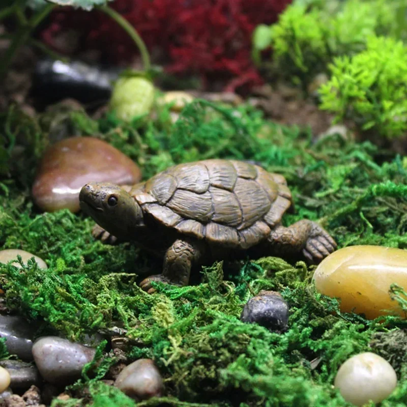 Simulation of Small Turtle Resin Crafts Micro Landscape Gardening Balcony Flower Pot Succulent Plant Ornaments Home Decoration