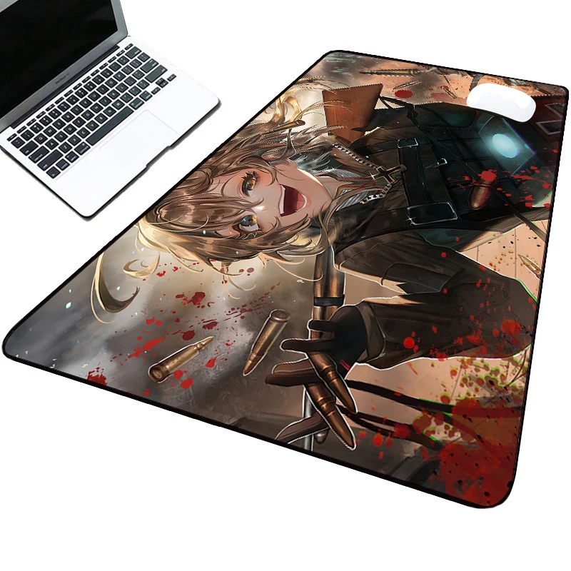 Bantalan Mouse Youjo Senki pelindung meja alas Mouse Kustom bantalan Memo alas Mouse Anime untuk anak perempuan bantalan lebar Deskpad 700x300 Desktop