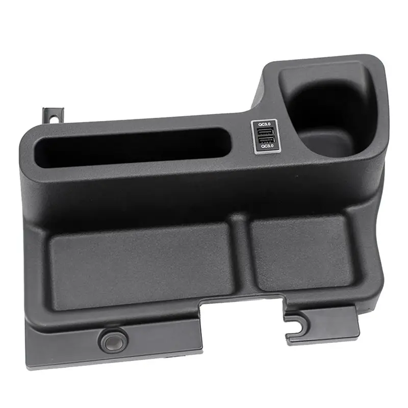 

A21E-Car Insert Center Console Storage Box Tray Cup Holder With USB Port For Toyota Land Cruiser LC70 LC71 LC76 LC77 LC79
