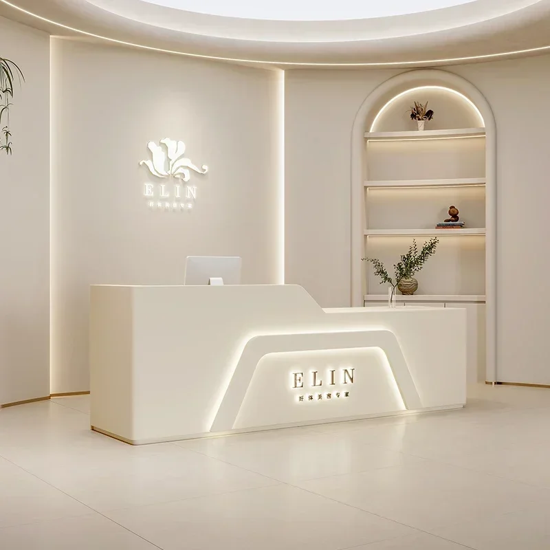 Y Simple Modern Cashier Desk Medical Beauty Clinic Front Desk Beauty Salon Dedicated Bar Counter Modern Light Luxury