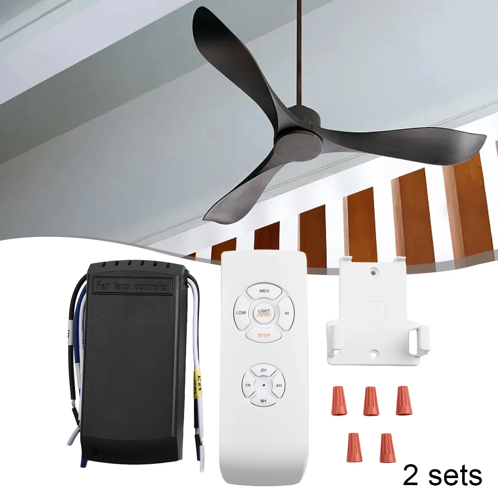 Versatile Ceiling Fan Light Remote Control Kit Easy Installation High Medium and Low Speed Options Timing Function