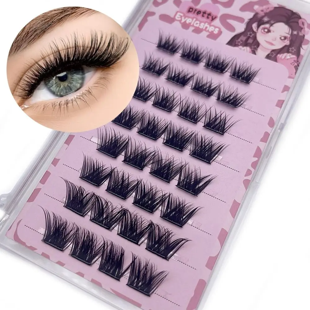 Self Adhesive Eyelashes Clusters No Glue Needed Lash Clusters Natural Wispy Reusable Press On Lashes DIY Lash Extension