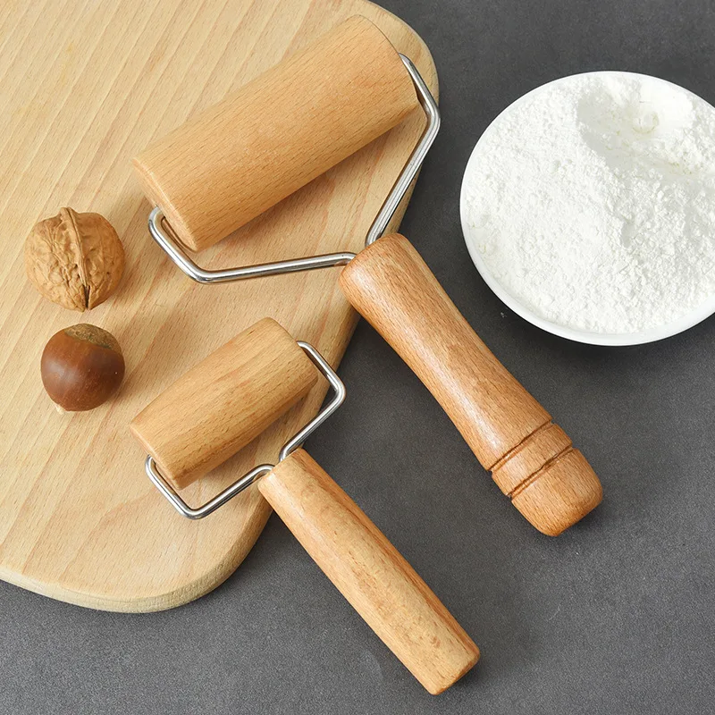 

Wooden Rolling Pin, Hand Dough Roller for Pastry, Fondant, Cookie Dough, Chapati, Pasta, Bakery, Pizza. Kitchen Tool