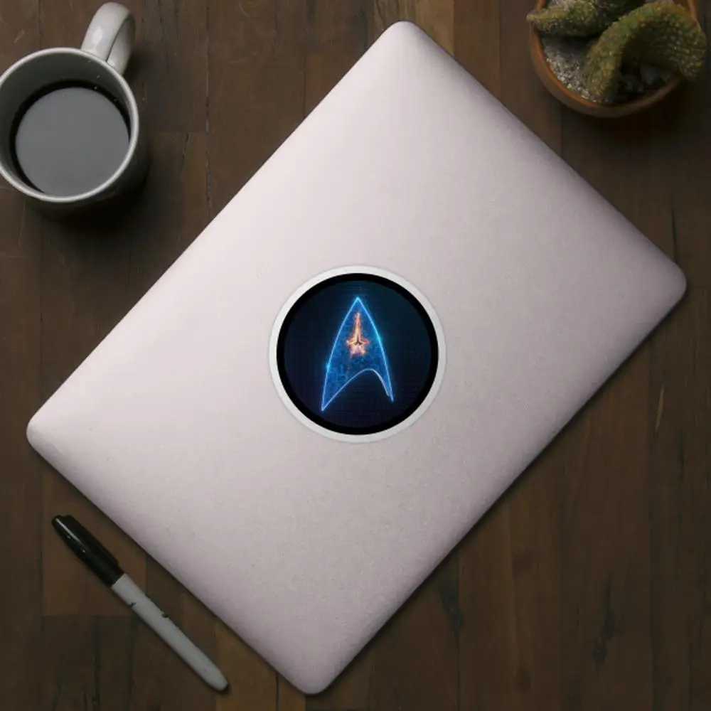 Star Trek Emblem Sticker for Laptop Decor Bedroom Car Cute Cartoon Art Fashionable Public Suitcase