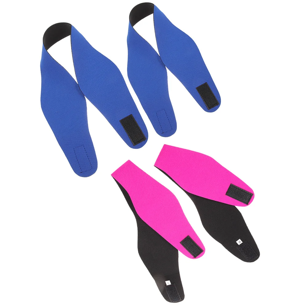 4 قطع من عصابة رأس السباحة من النيوبرين غطاء أذن قابل للتعديل للسباحة والغوص والدش واليوجا والرياضة واللياقة البدنية والأنشطة المائية