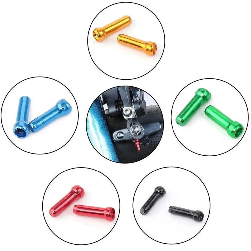 20/40pcs Bicycle Cable End Caps Bike Wire End Caps Brake Derailleur Shifter Cable Tips Crimps MTB Bike Bicycle Accessories