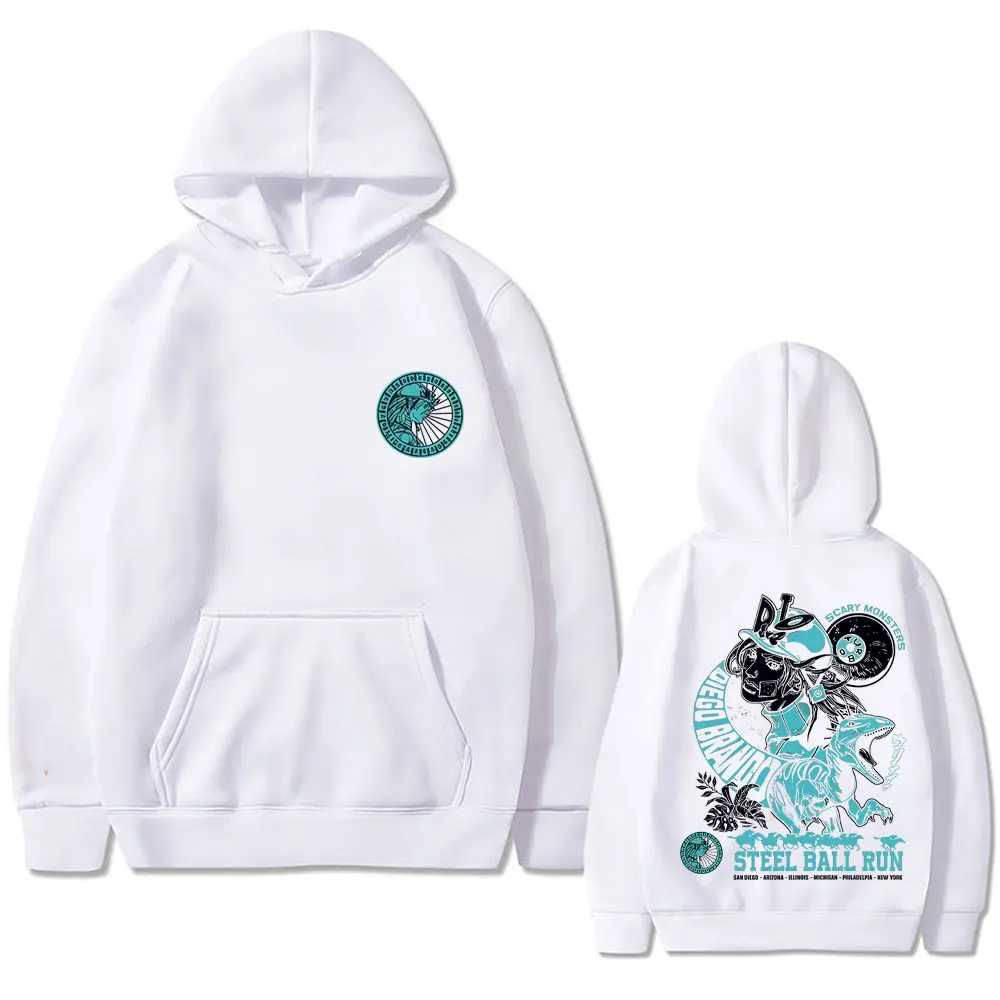 

Anime JoJo's Bizarre Adventure STEEL BALL RUN Diego Brando Graphic Print Hoodie Men Women Casual Vintage Long Sleeve Sweatshirt
