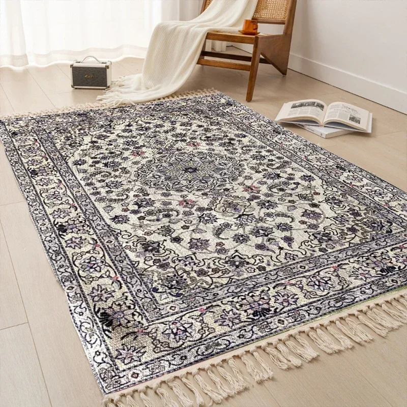 Persia Tassel Carpet Living Room Decoration Ethnic Retro Hand-knotted Floor Mat Bedroom Decor Bedside Rug Ковер С Кисточками