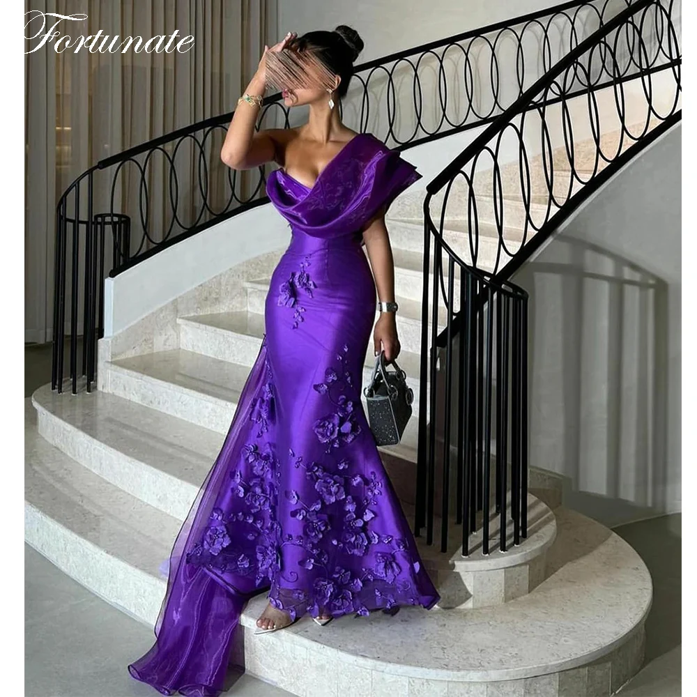 Customized Elegant Long Evening Dresses for Women One Shoulder Floor-Length Sweep Train Special Events Formal Prom Party Dress