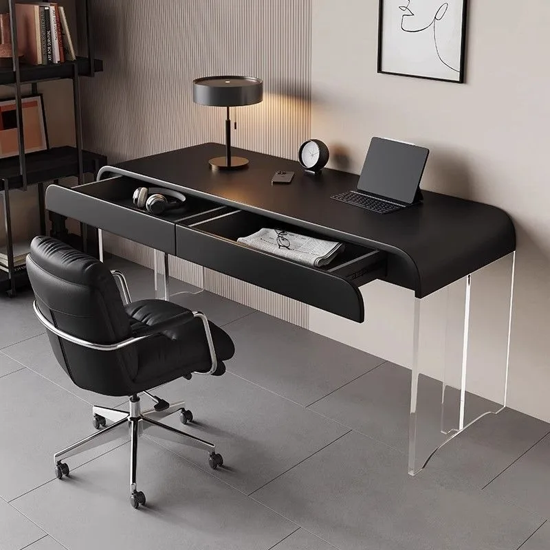 Black desk designer new modern simple light luxury home dresser writing desk integrated computer