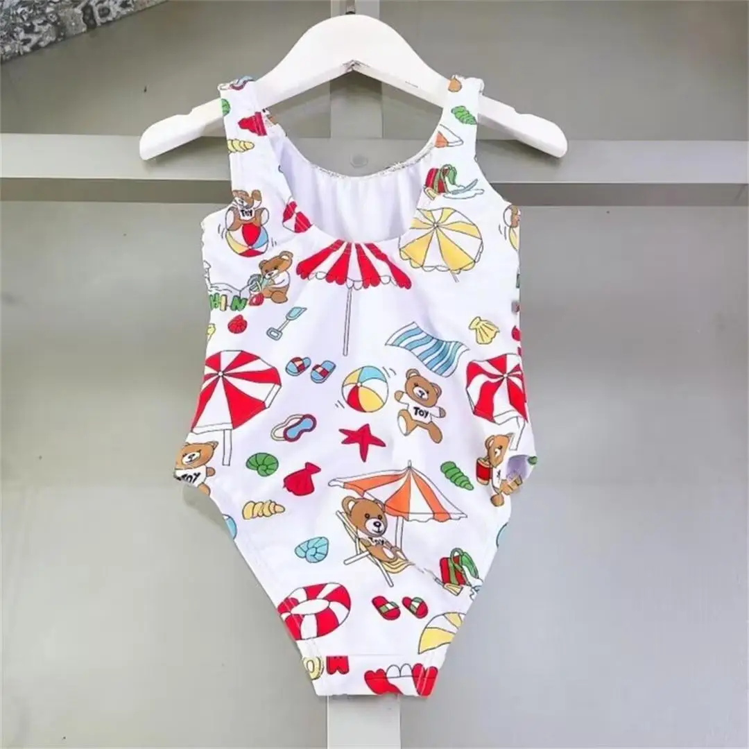 2025 New Style Wholesale Baby Swim Wear Girl Swimsuit Popular Bear Print Quality Girl Bikini Set
