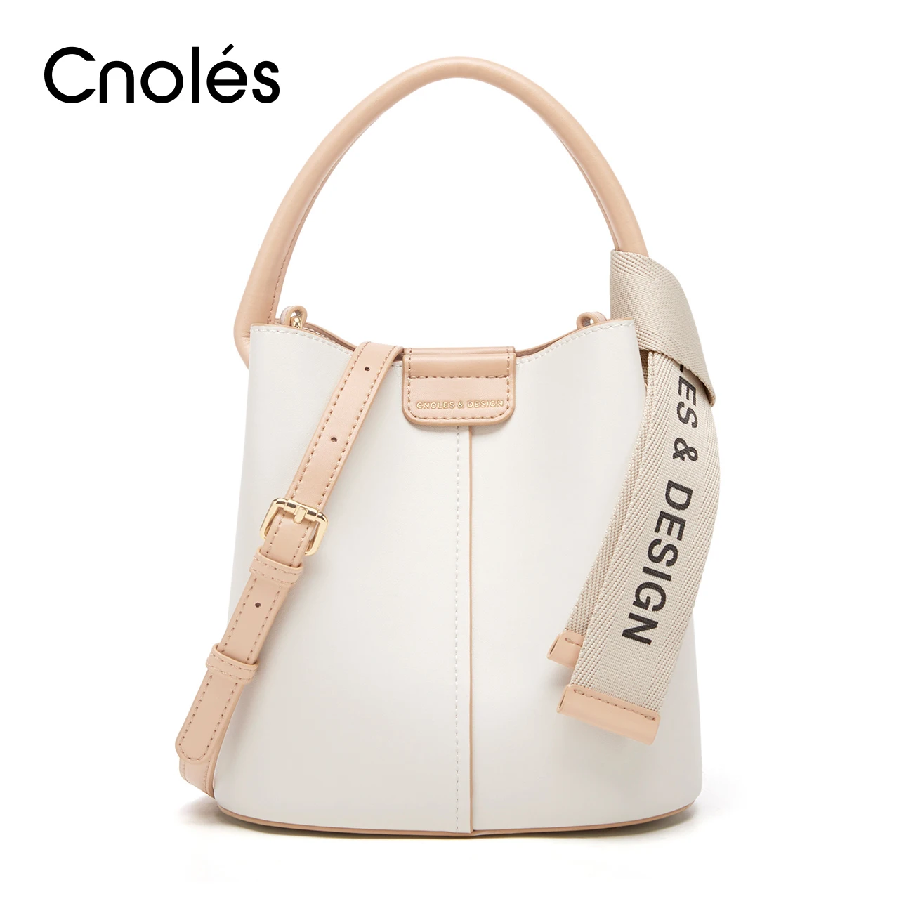 Cnoles Women Retro Bucket Shoulder Bag Handbag Purse Brand Female Crossbody Bags Clashing Color