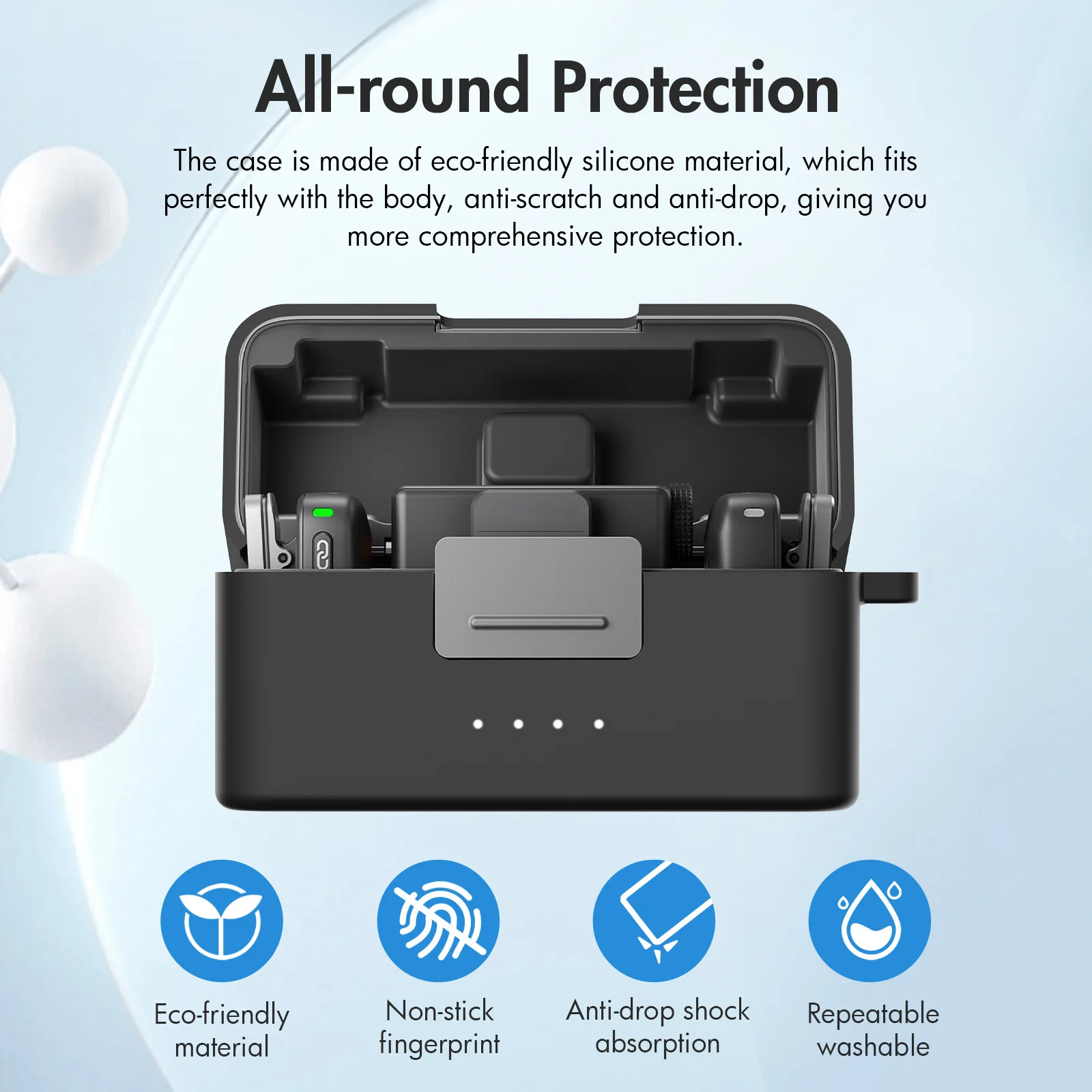 Wireless Microphone Charger Box Cover Soft Shockproof Scratc