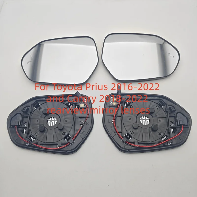 Heated Blind Spot Side Wing Rearview Mirror Glass Lens Replacement For Toyota Prius 2016-2022 Camry 2018-2022