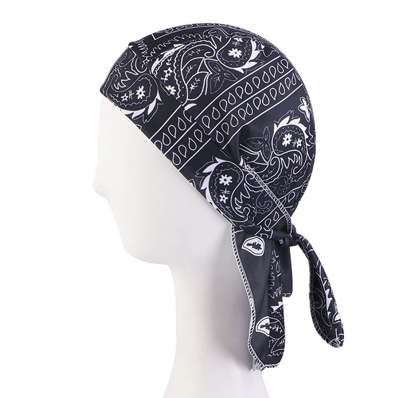 Cycling Headscarf Beanies Handkerchief Head Scarf Outdoor Motorcycle Paisley Printed Hip-Hop Dance Pirate Bandana Hat