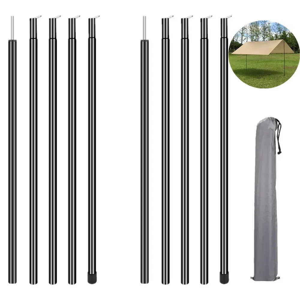 

Adjustable Telescopic Tent Pole, Aluminium Alloy Rods for Travel, Backpacking, Hiking, Camping Awning Shelter, Canopy, 2 Sets