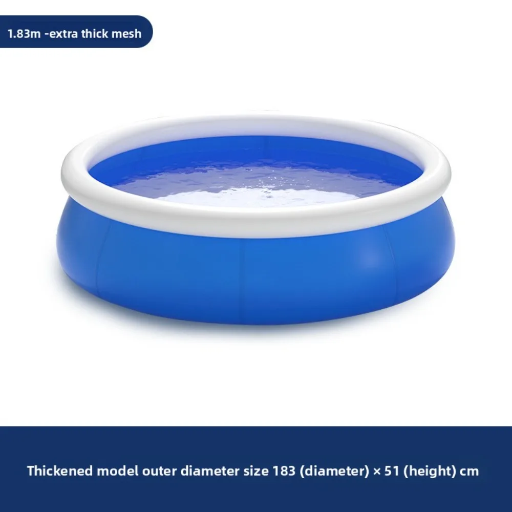 Picture 7: Large Round Inflatable Swimming Pool Above Ground Thickened PVC Family Backyard Pool with Durable Frame Quick Setup