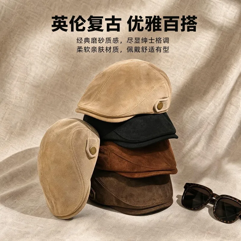 Japanese retro fashion stylish beret autumn and winter, versatile artist , simple commuter fresh style hat for women