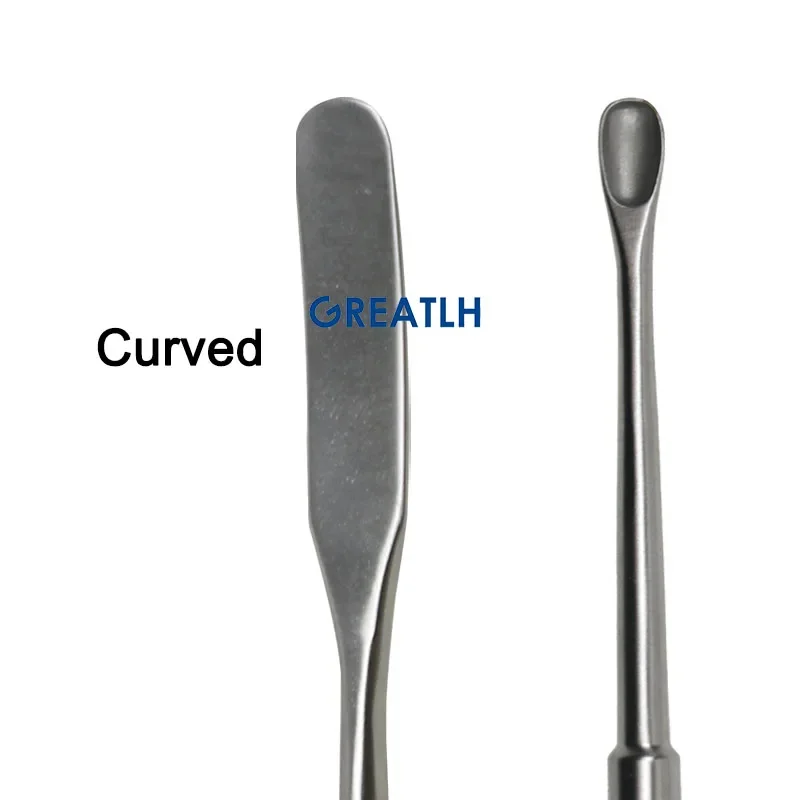 GREATLH Stainless Steel Medical Stripper Scraping Spoon Periosteal Stripper Orthopedic Instrument 181mm Long