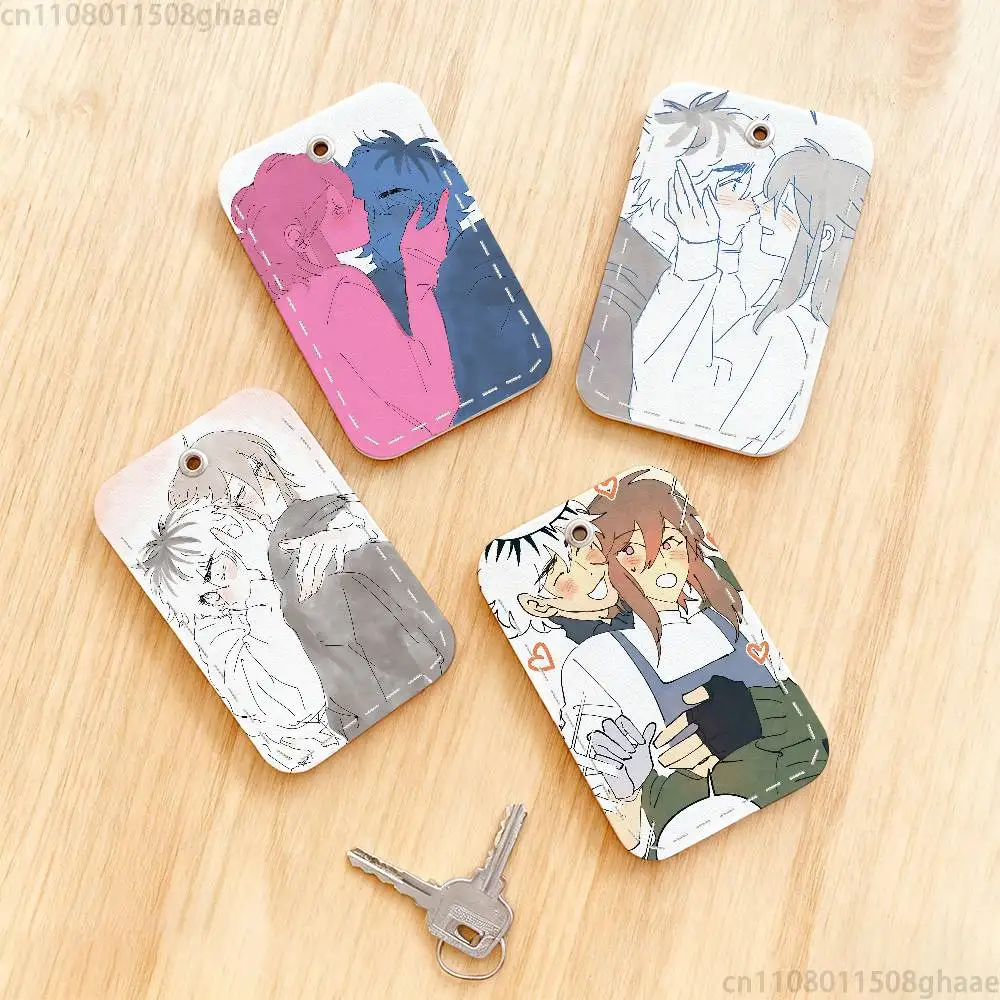 

Cherry Crush Chibi Anime Holder Keychain For Bank Business Work Card Holder Student Card Protective Case Bus Card