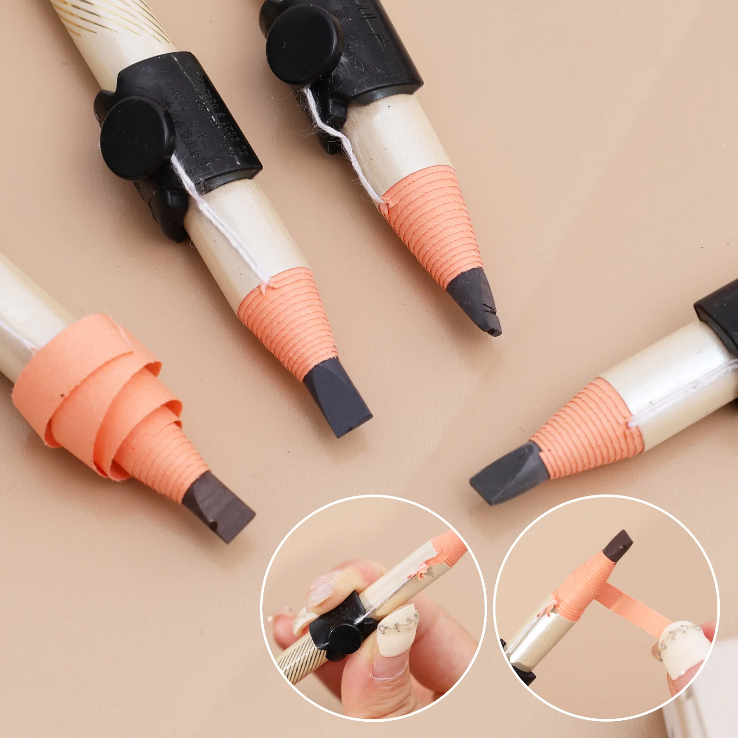 4 สีฉีกขาดสายดึง Eyebrow ปากกามินิดินสอ Sharpener Sweat Proof และ Smudge Proof Eye Brows Enhancers เครื่องสําอางค์เครื่องมือ