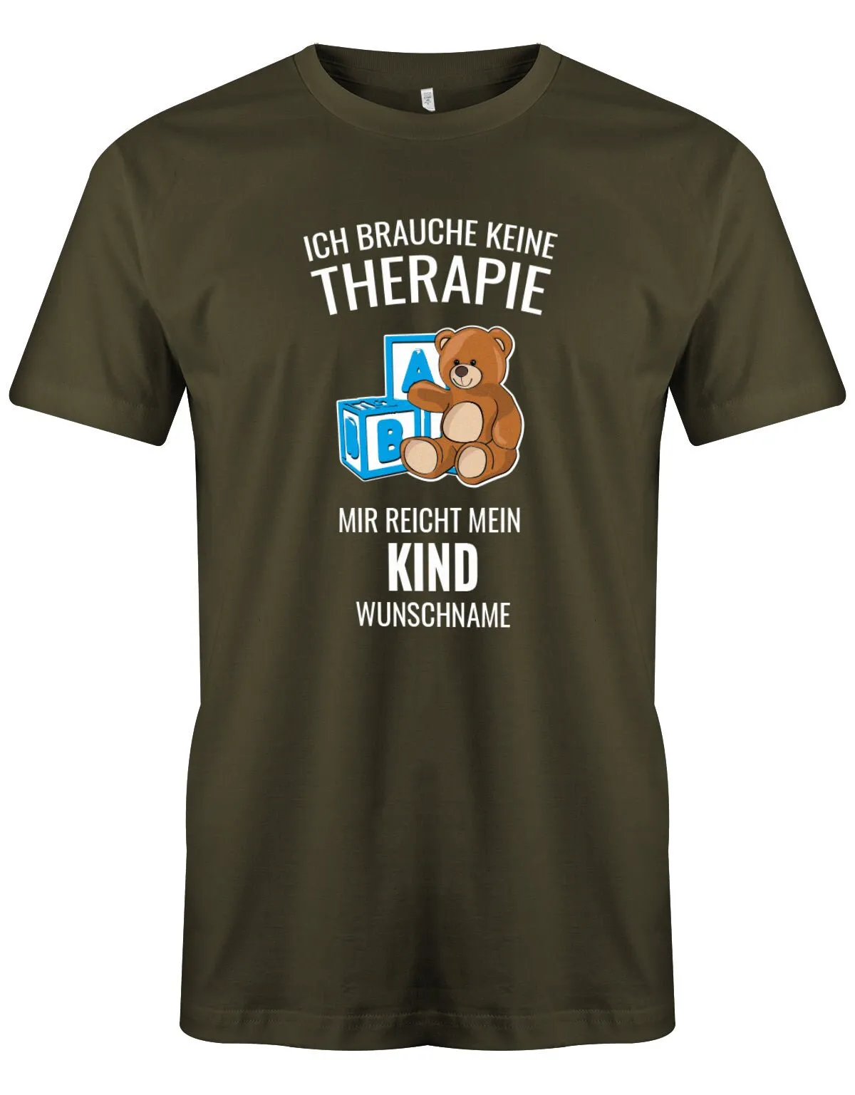 Papa T Shirt Personalisiert Ich Brauche Keine Therapie Mir Reicht Mein Kind Mit Namen Geschenkidee Für