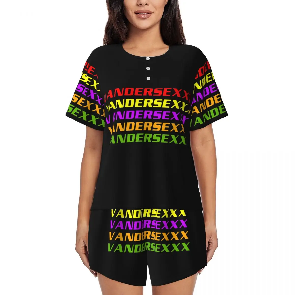 

Club Vandersexxx Round Neck Short Sleeve Nightgowns for Sleeping Sleepshirts Women Loose Pajama Set Short Pants