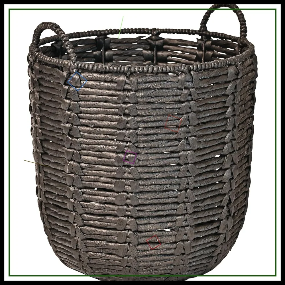 

Богемная корзина из абаки ручной работы с ручками, хранилище из морских водорослей для спальни, гостиной, декора для белья