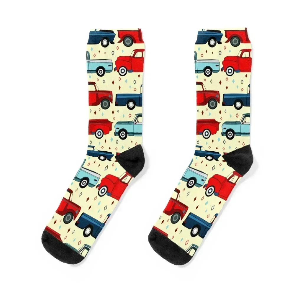 

Winter Vintage Trucks Socks Non-slip funny sock Socks For Women Men's