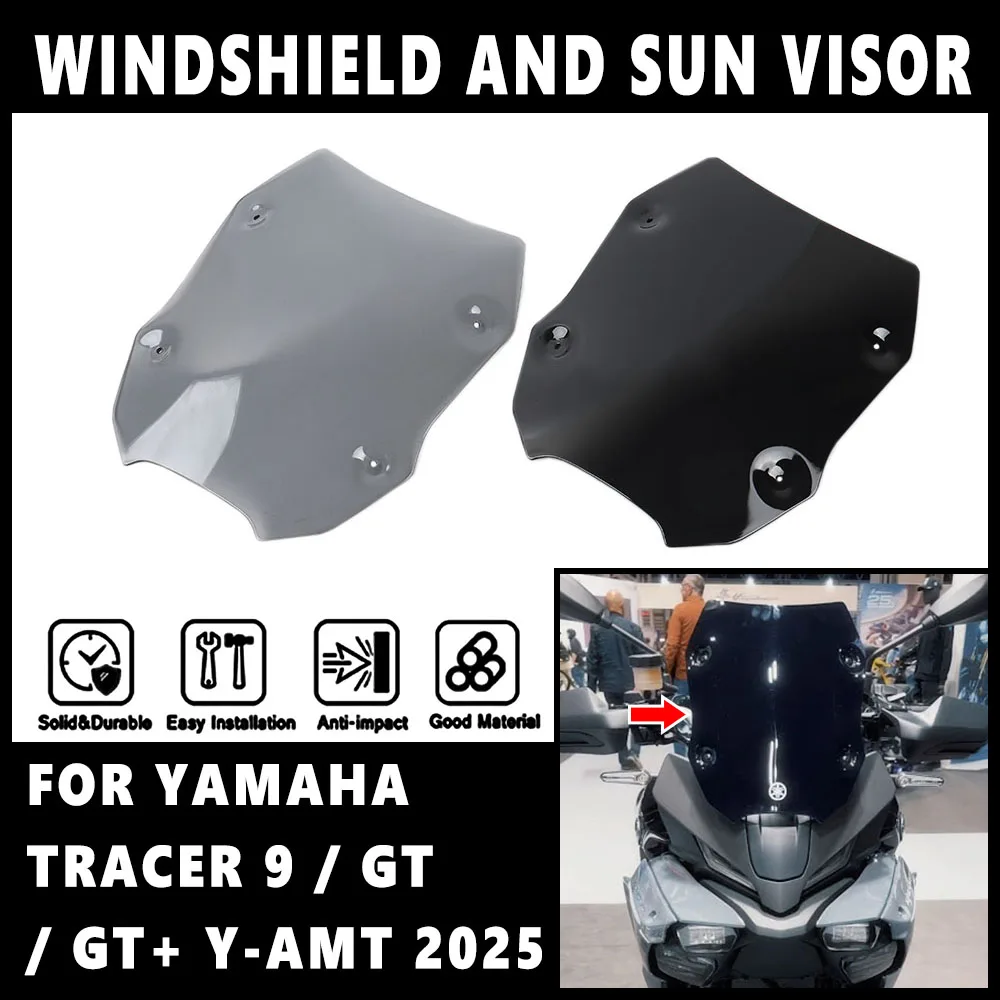 

Suitable For Yamaha Tracer 9 GT/GT+ Y-AMT 2025 Sport Touring Accessories OEM Fit Motorcycle Windshield/Wind Deflector Visor NEW