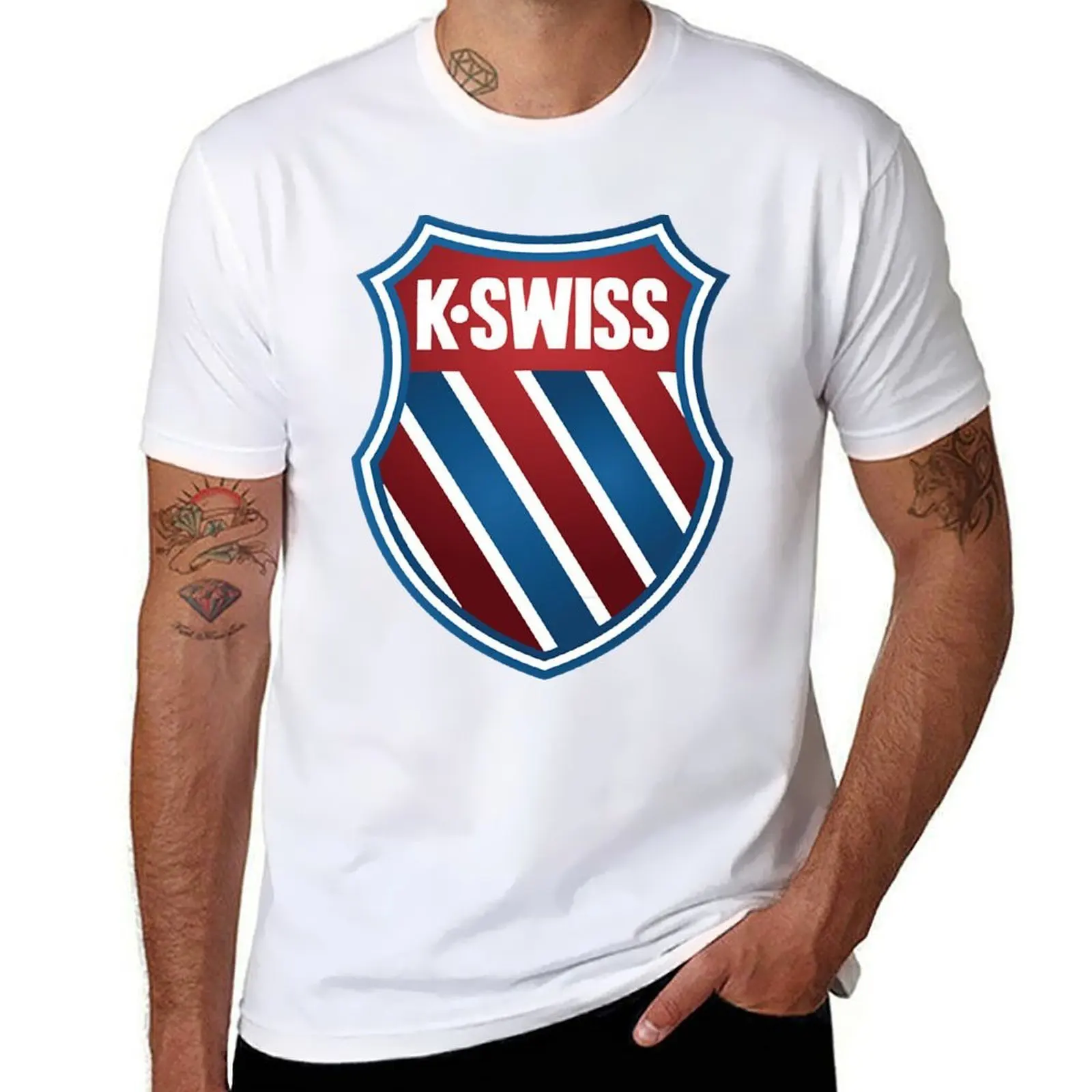 

K.SWISS T-Shirt t shirt custom print men t shirt cotton 100% T-Shirt