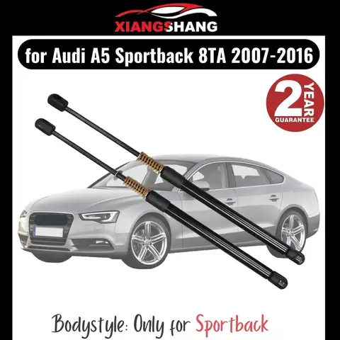 아우디 A5 스포트백 (8TA) 2007-2016용 리어 테일게이트 댐퍼 2개, 468mm 스프링 포함 트렁크 부트 가스 충전식 스트럿