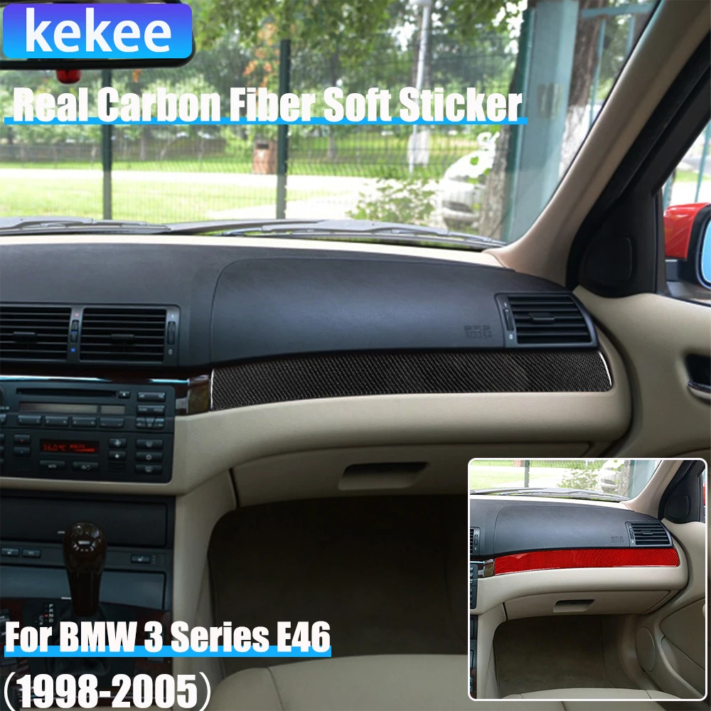 

Настоящие автомобильные аксессуары из углеродного волокна, наклейка на приборную панель второго пилота для BMW 3 серии E46 1998 1999 2000 2001 2002 2003 2004 2005